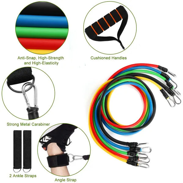 AthletiCore 11-Piece Resistance Bands Set