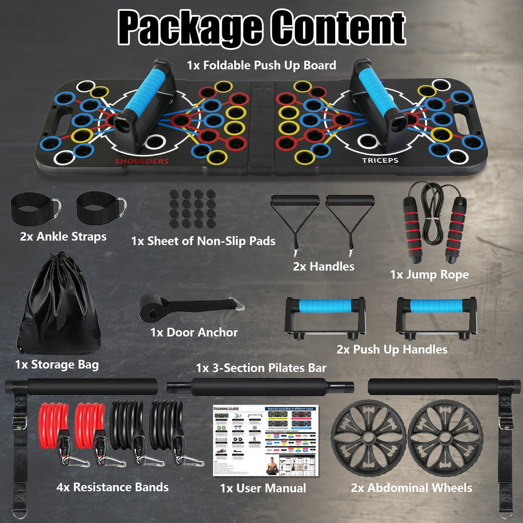 AthletiCore 15-in-1 Push-Up Training Board Kit