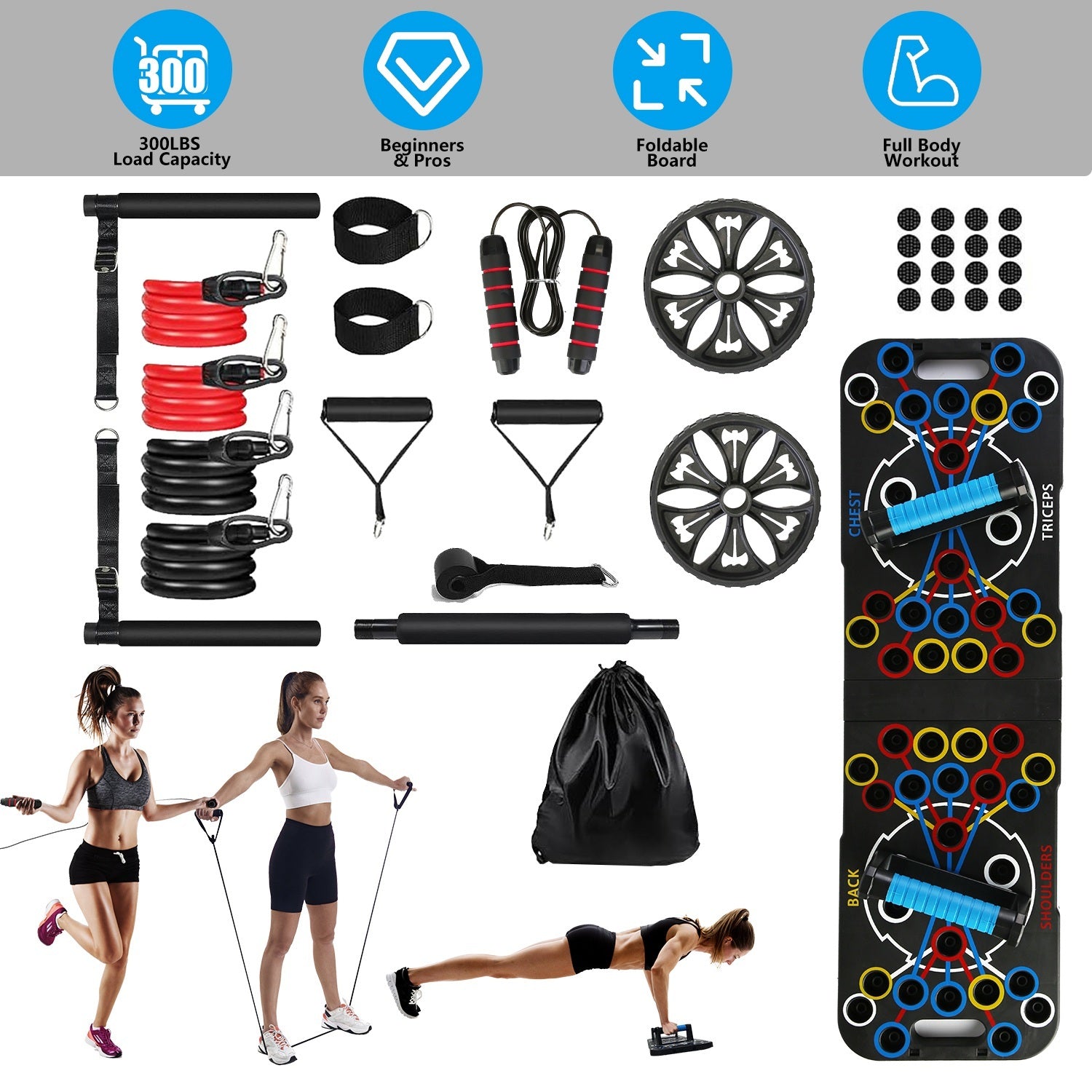 AthletiCore 15-in-1 Push-Up Training Board Kit