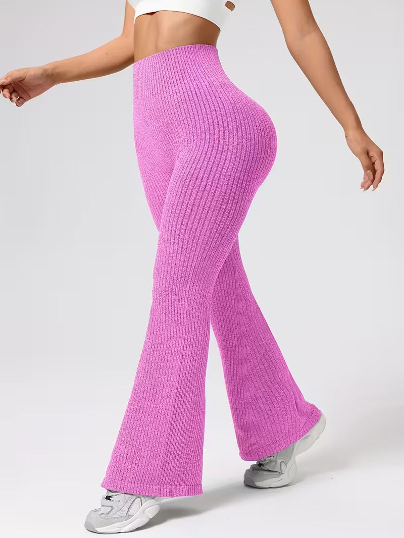 Ribbed Seamless Flare leggings