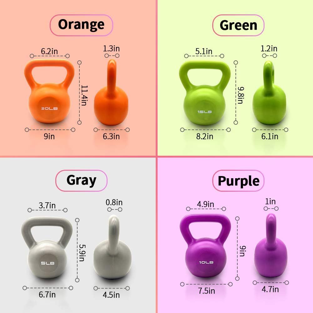 AthletiCore 5lb Vinyl-Coated Kettlebell