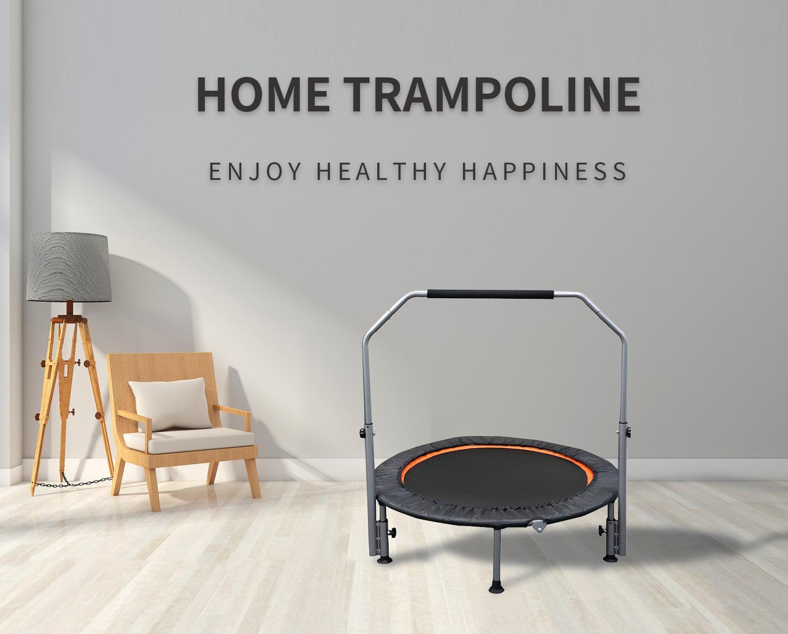 AthletiCore Folding Fitness Trampoline with Adjustable Handle
