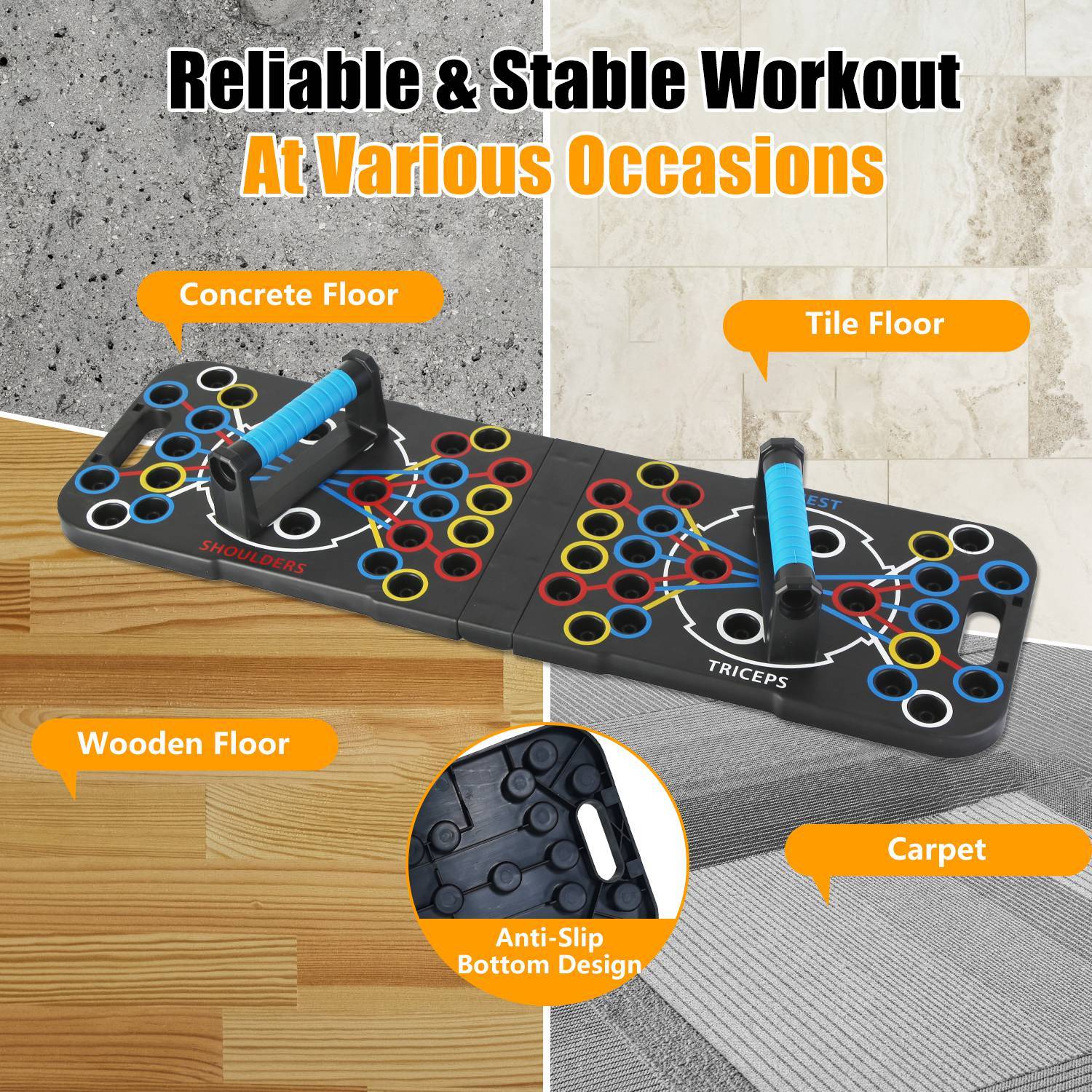 AthletiCore 15-in-1 Push-Up Training Board Kit