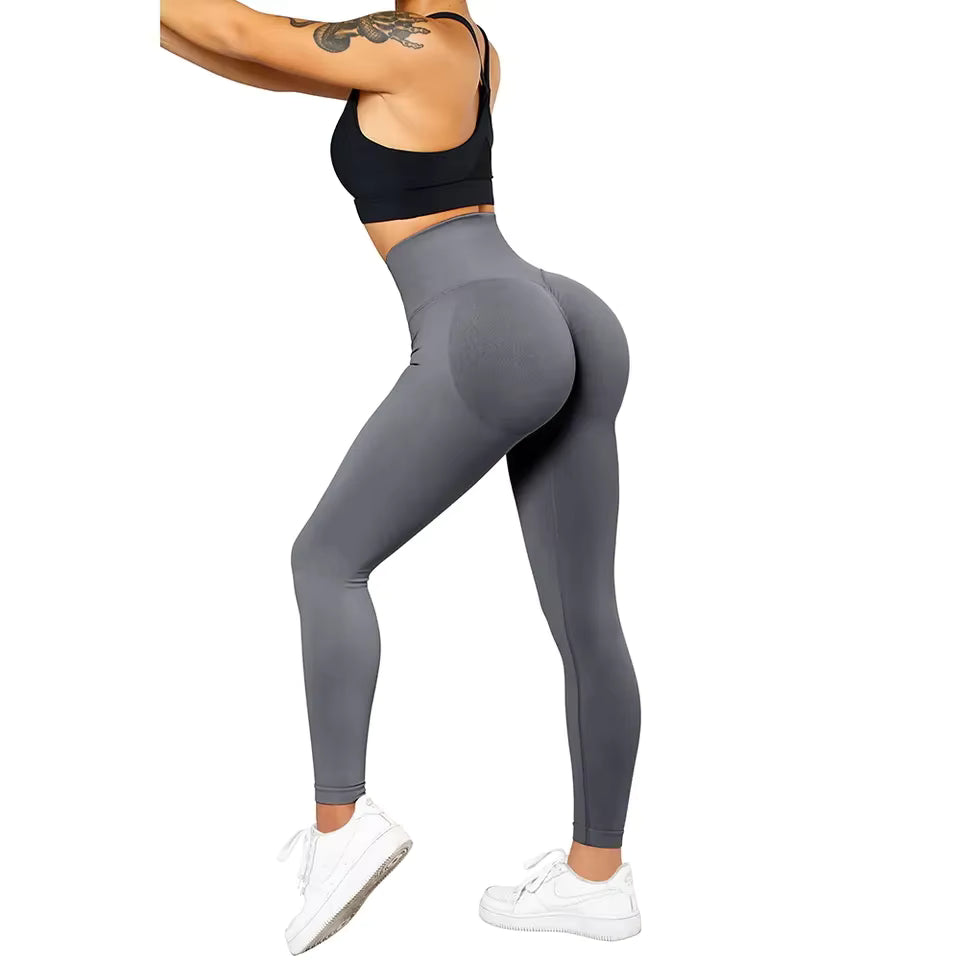 Seamless leggings – hög midja och lyftande design