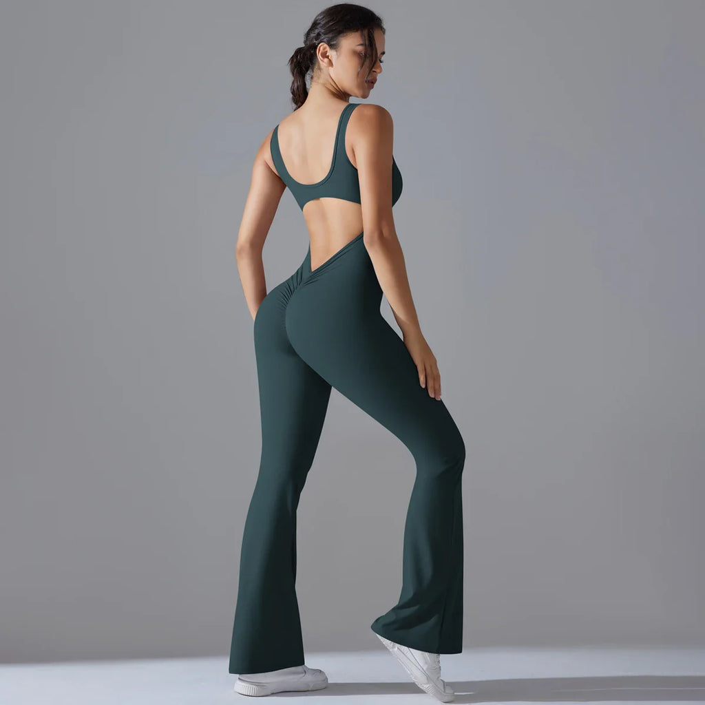 Women Jumpsuit Backless Fitness Suit