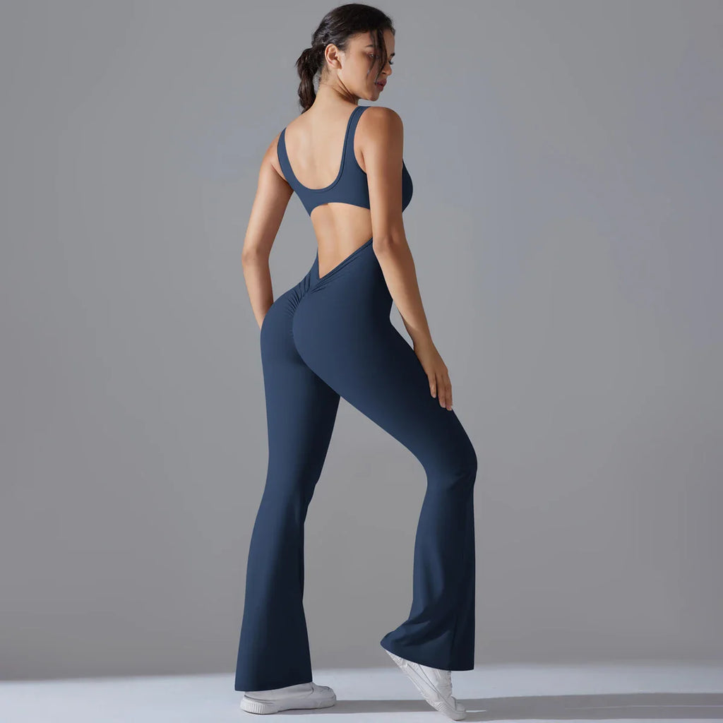 Women Jumpsuit Backless Fitness Suit