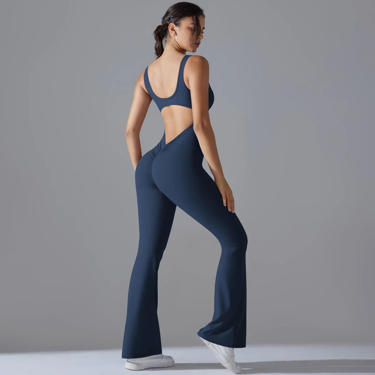 Women Jumpsuit Backless Fitness Suit