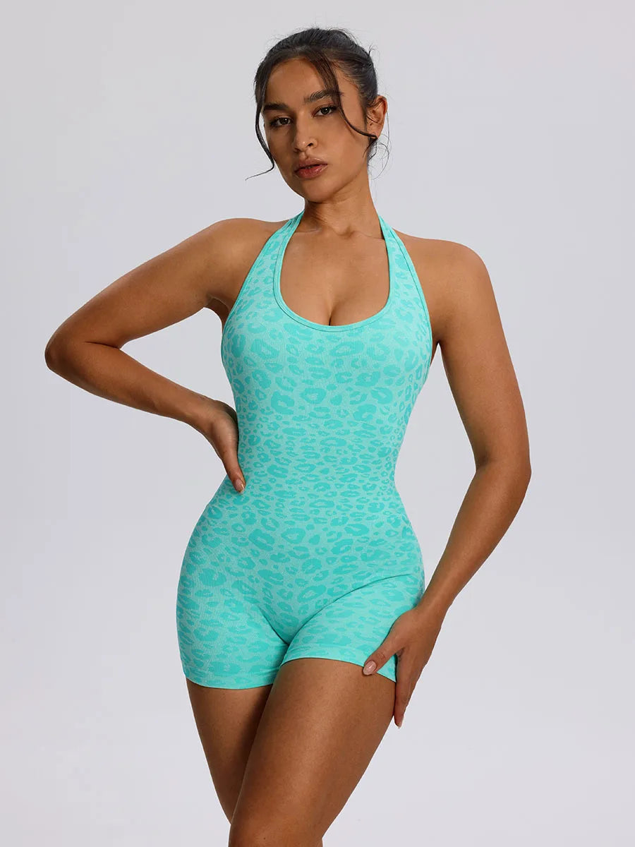 Women Jumpsuit Leopard Romper Suit