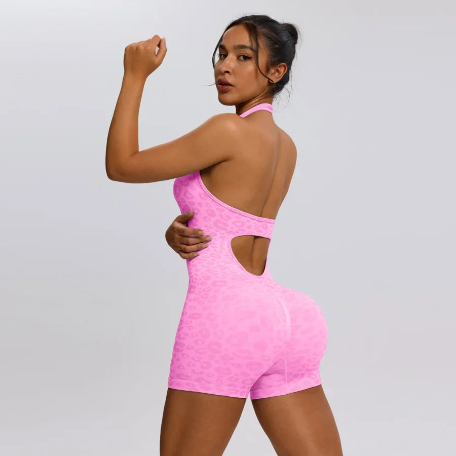 Women Jumpsuit Leopard Romper Suit