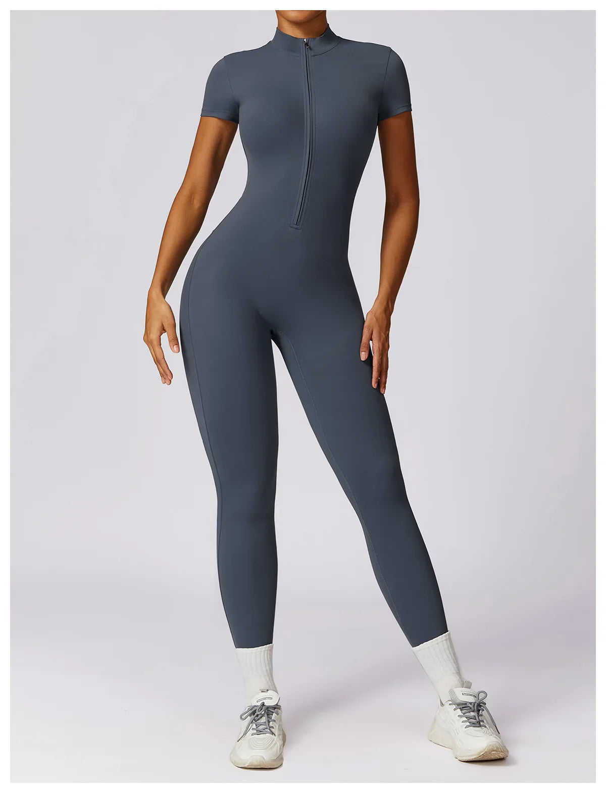 Women Jumpsuit Zipper Yoga Suit