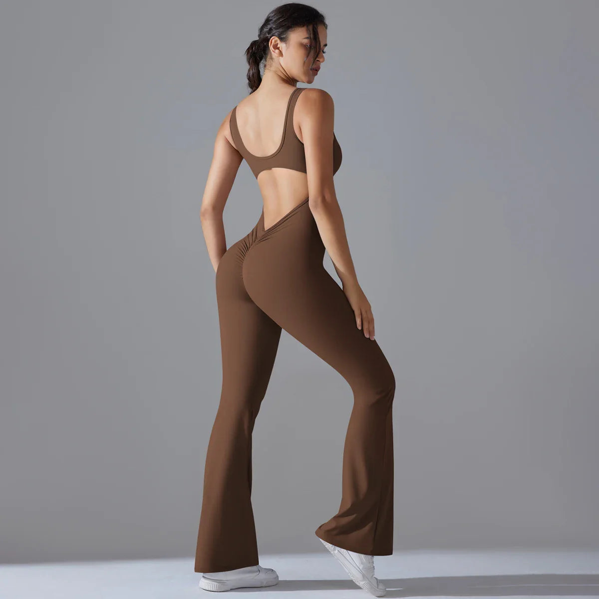 Women Jumpsuit Backless Fitness Suit