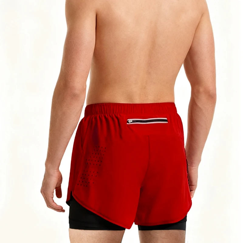Men’s 2-in-1 Quick-Dry Double-Layer Training Shorts