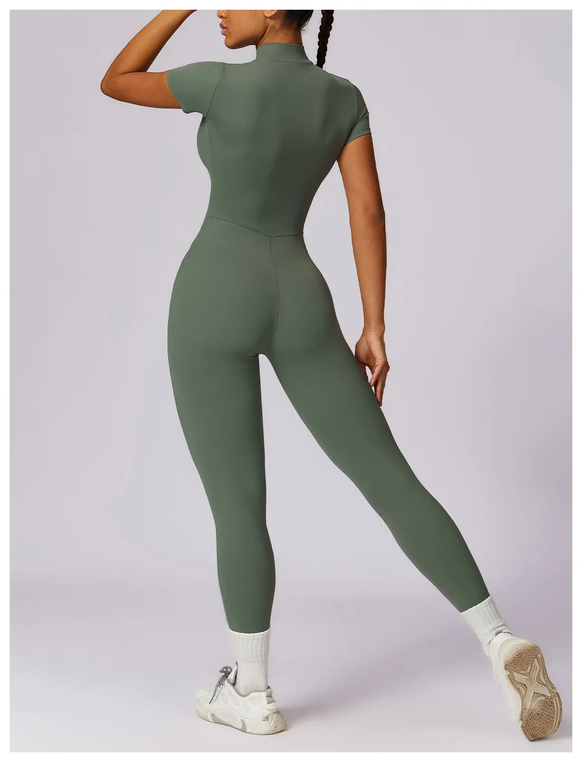 Women Jumpsuit Zipper Yoga Suit