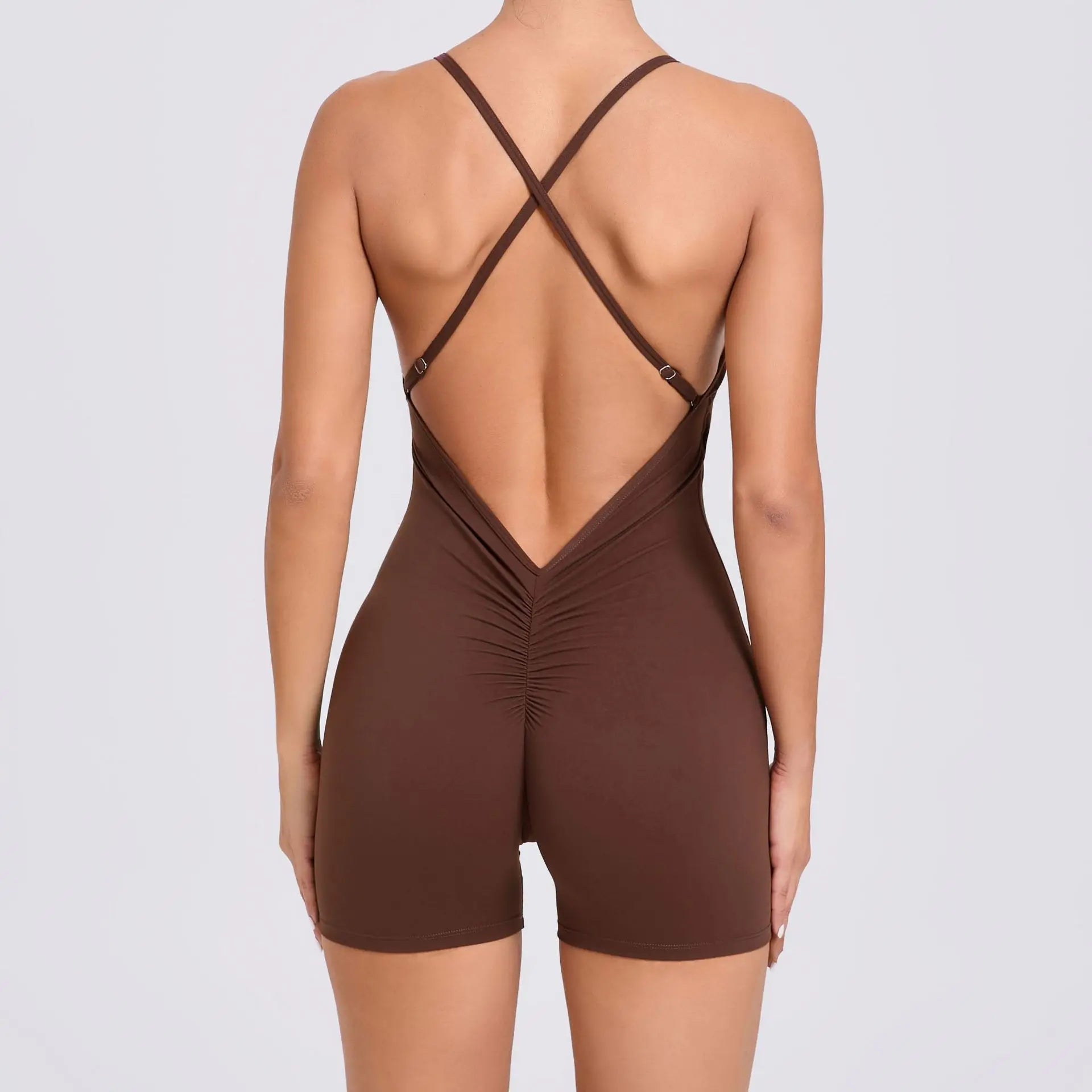 Women Yoga Set Shorts Jumpsuit