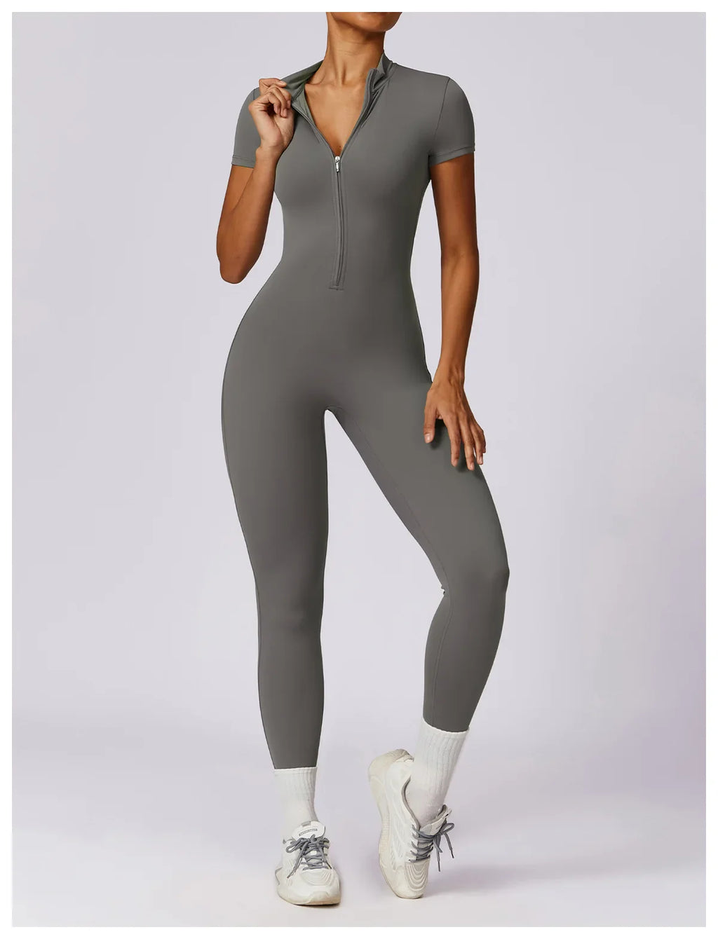 Women Jumpsuit Zipper Yoga Suit