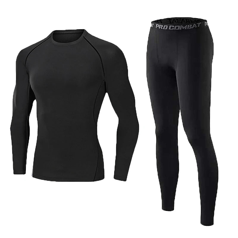 Men’s Fleece-Lined Long Sleeve Compression Base Layer