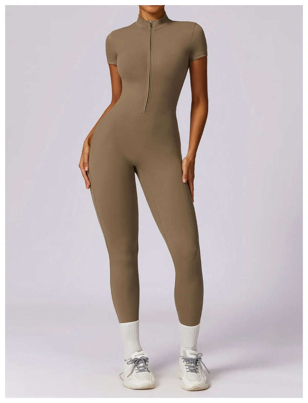 Women Jumpsuit Zipper Yoga Suit