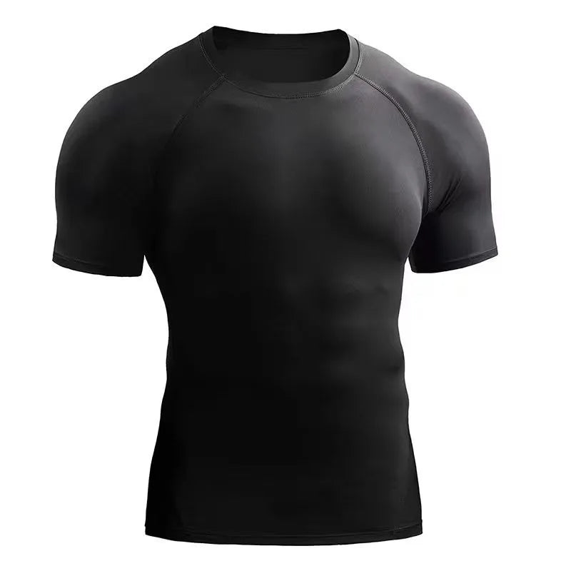 Men’s Quick-Dry Compression Training T-Shirt – Short Sleeve