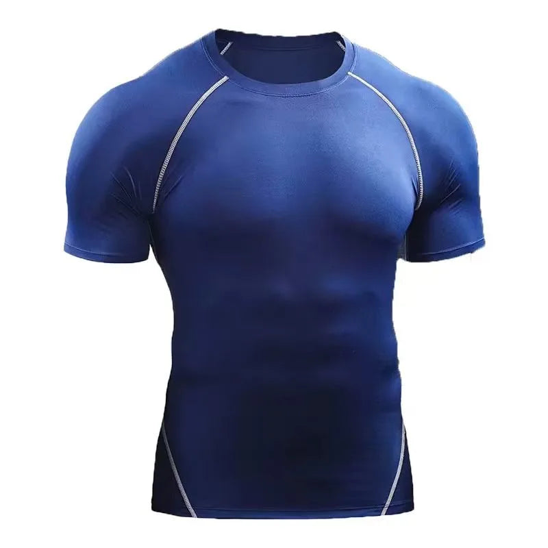 Men’s Quick-Dry Compression Training T-Shirt – Short Sleeve