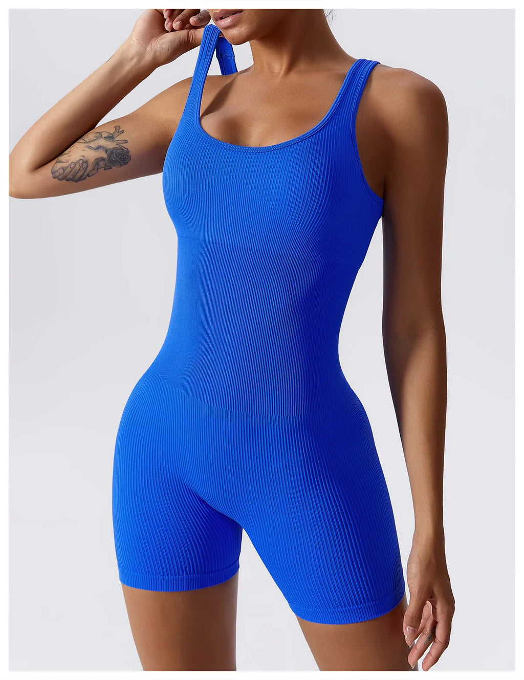 Women Jumpsuit Ribbed Yoga Tracksuit