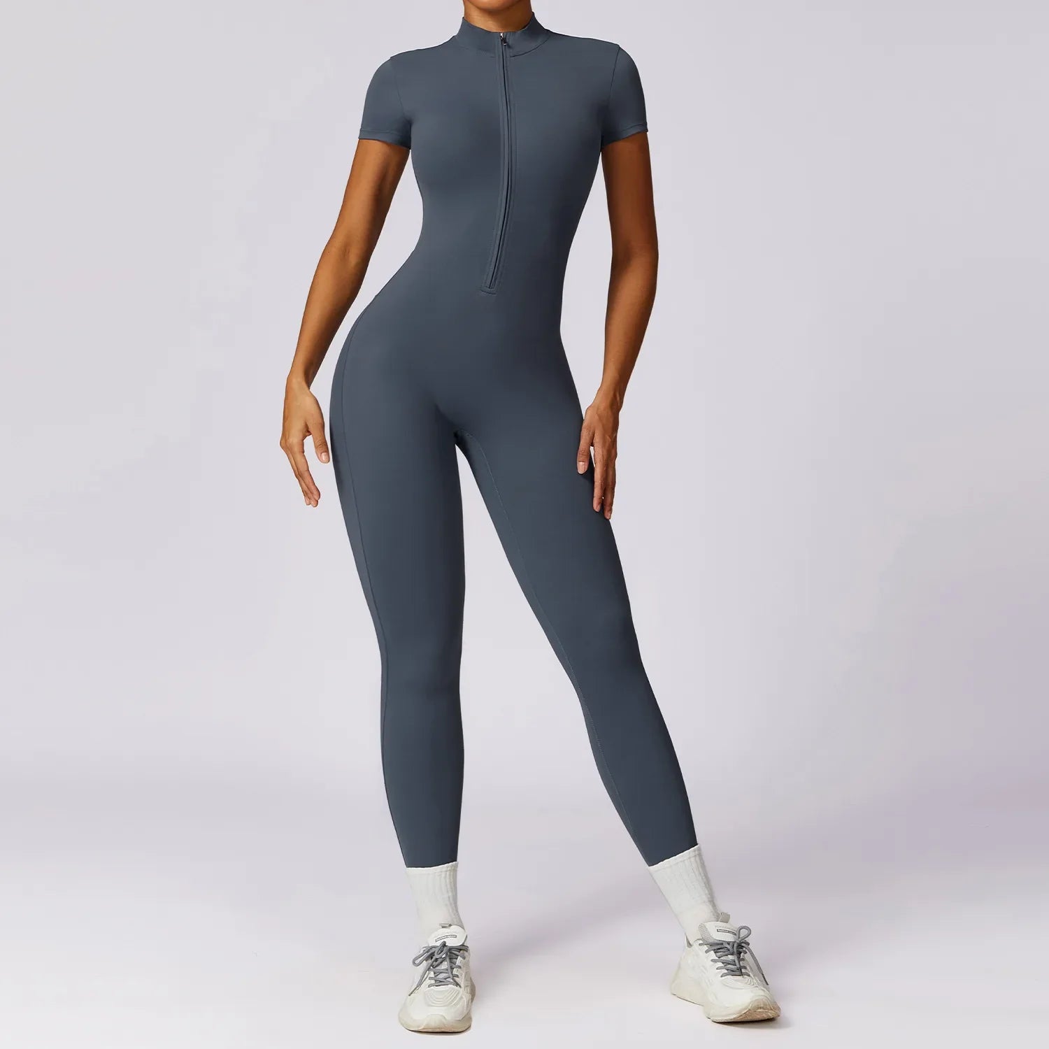 Women Jumpsuit Zipper Yoga Suit