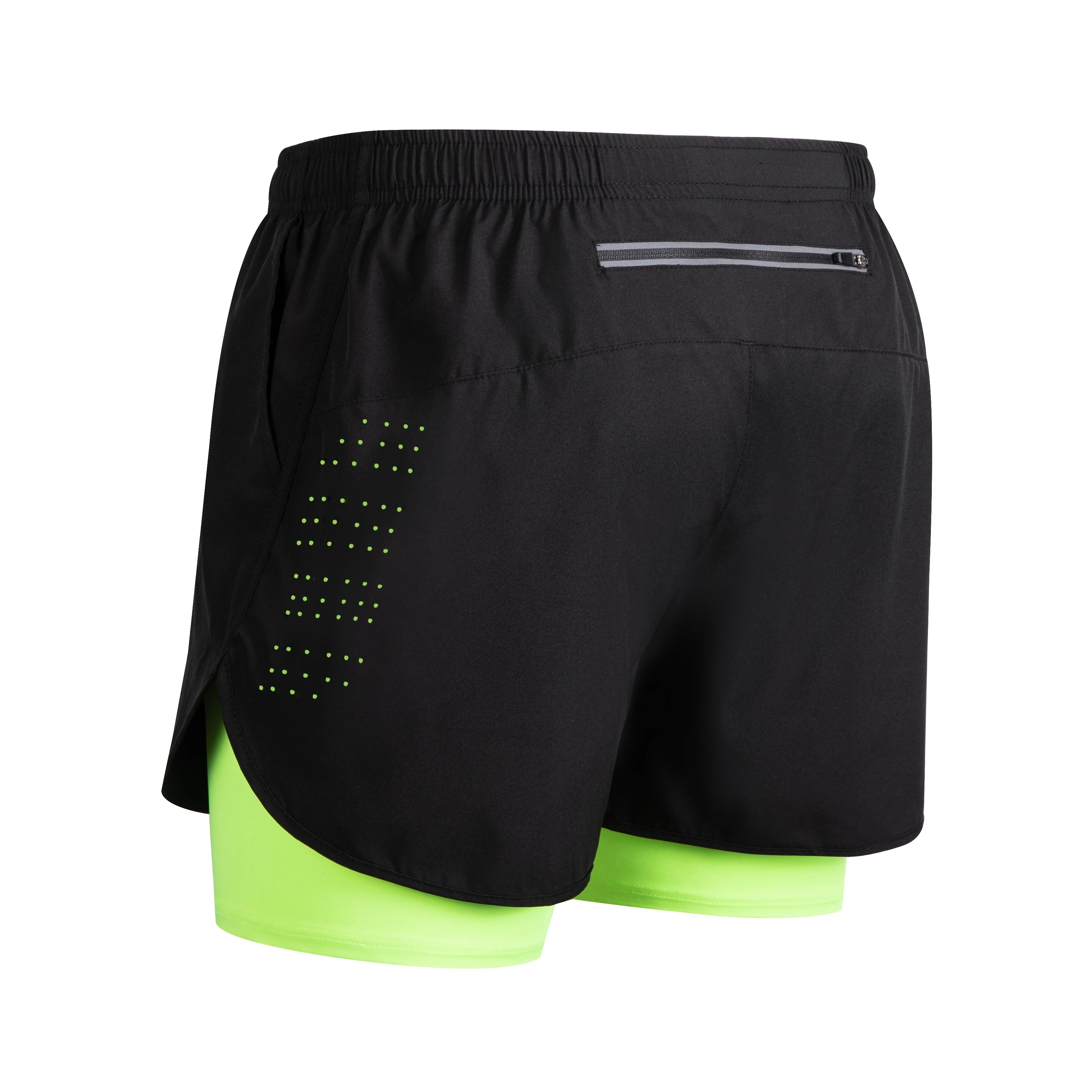 Men’s Quick-Dry Double-Layer Training Shorts – Black