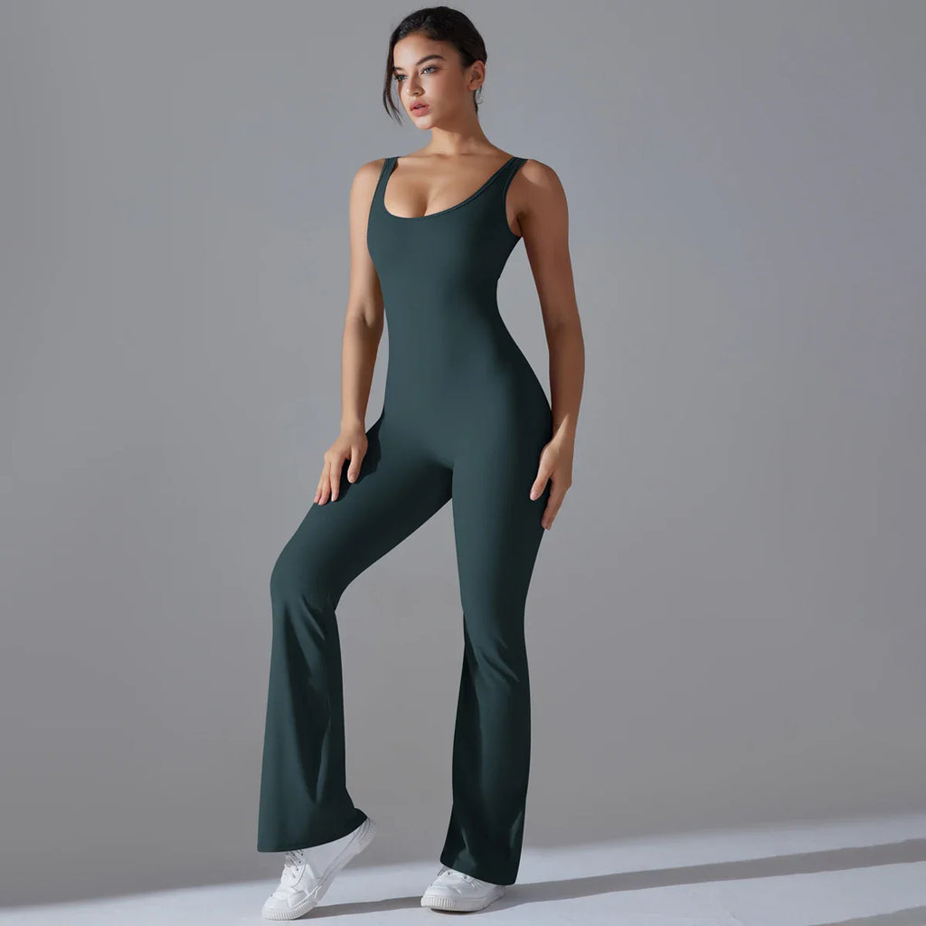 Women Jumpsuit Backless Fitness Suit