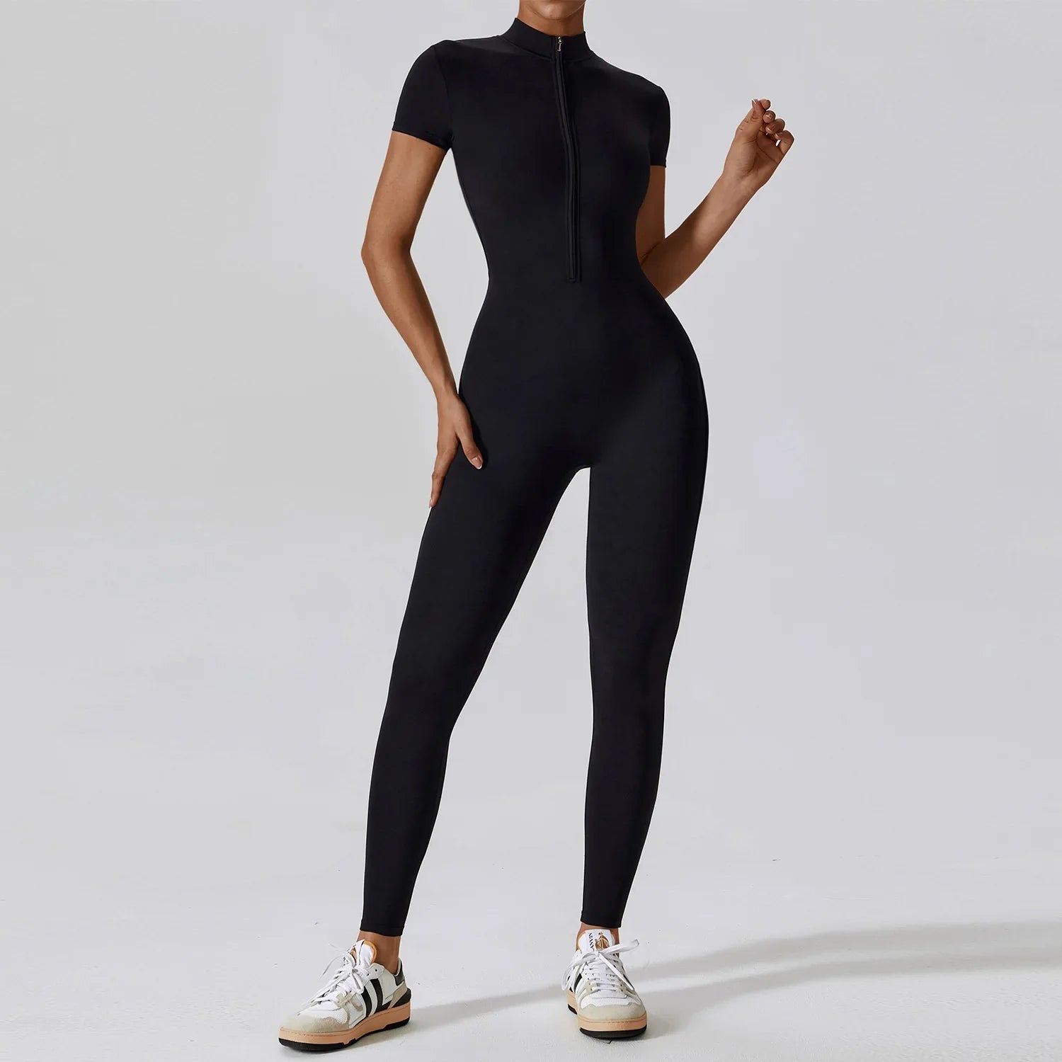 Women Jumpsuit Zipper Yoga Suit