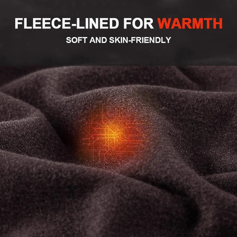 Men’s Fleece-Lined Long Sleeve Compression Base Layer