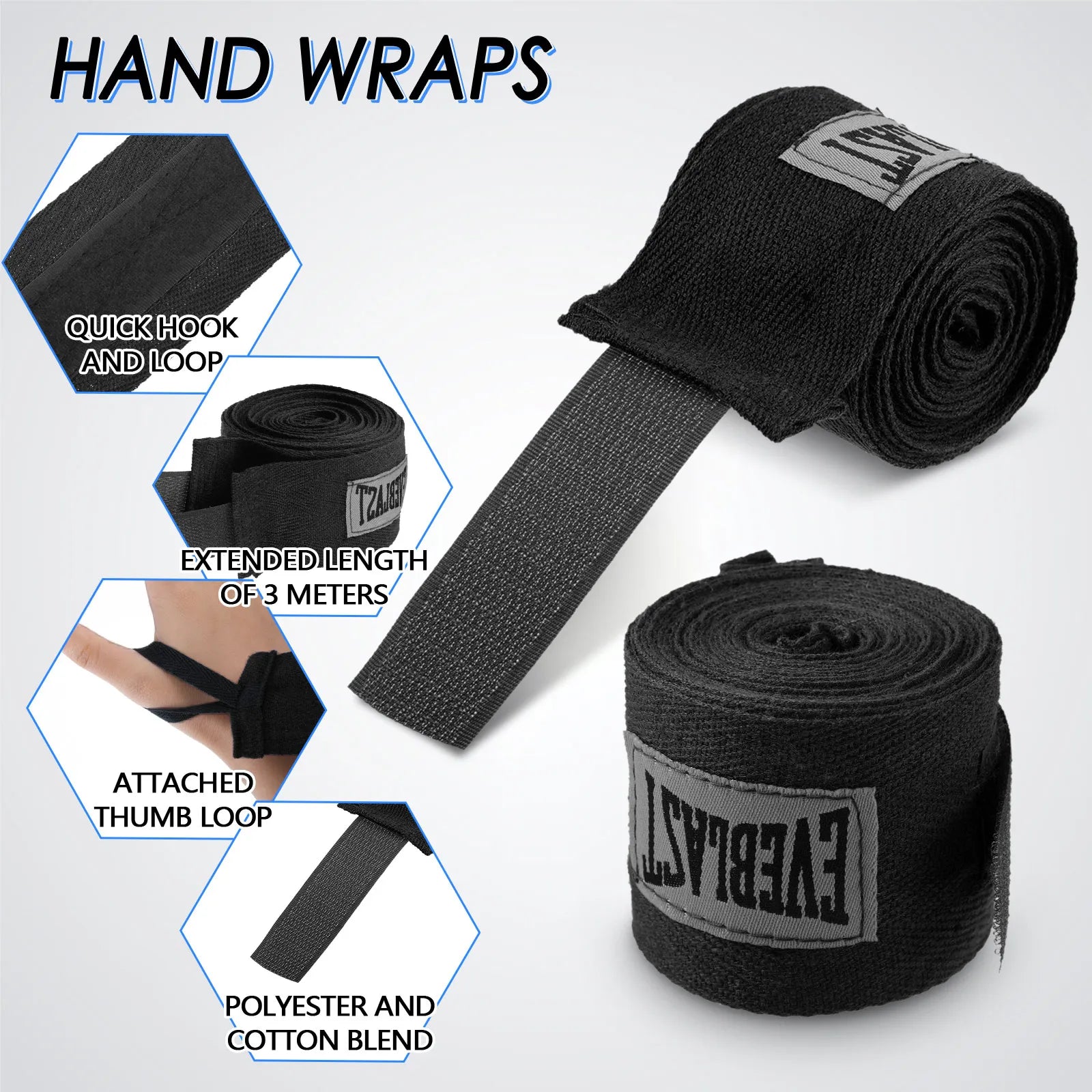 AthletiCore Boxing Hand Wraps