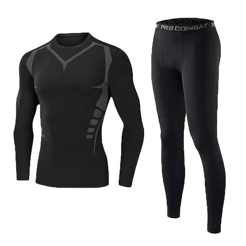 Men’s Fleece-Lined Long Sleeve Compression Base Layer
