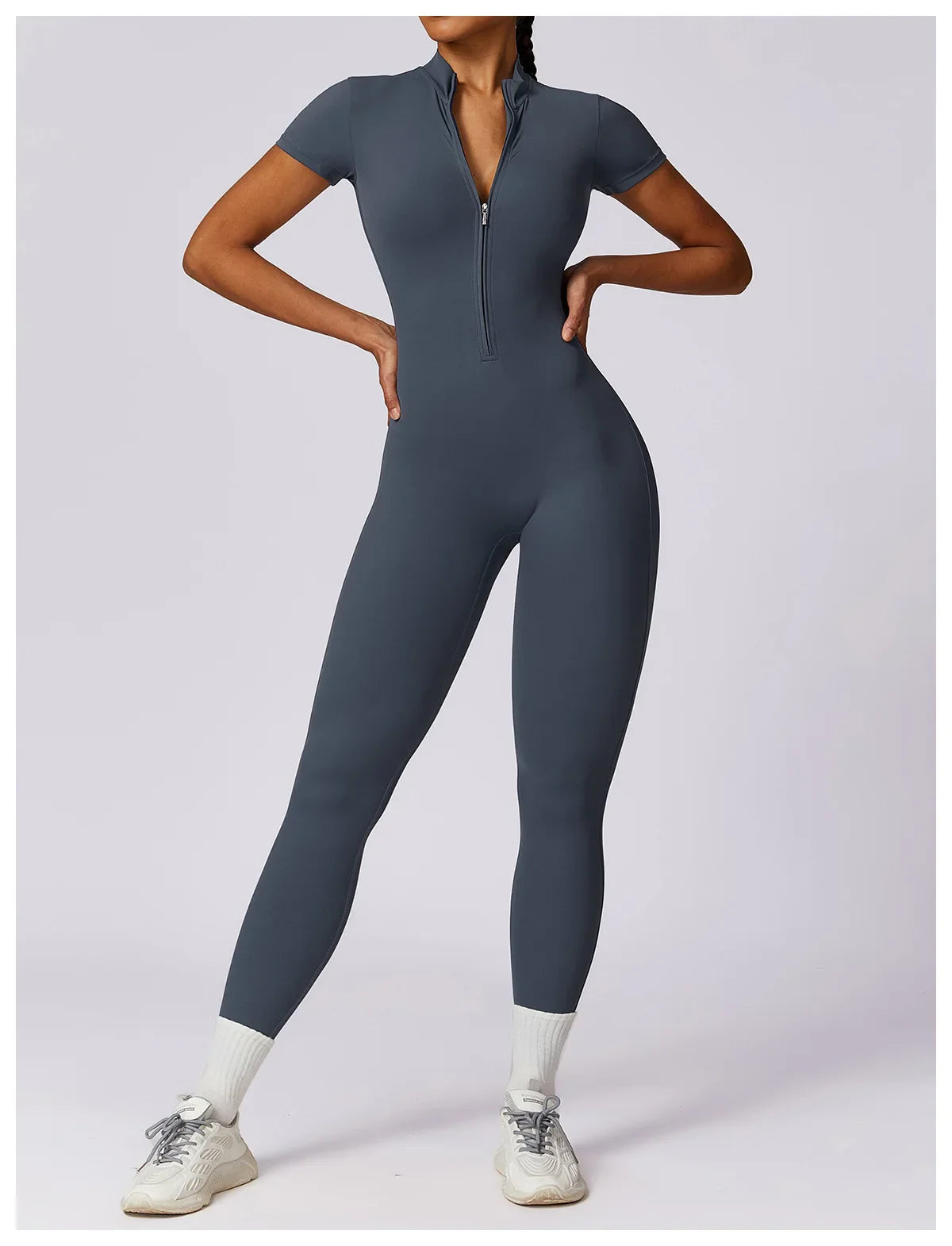 Women Jumpsuit Zipper Yoga Suit