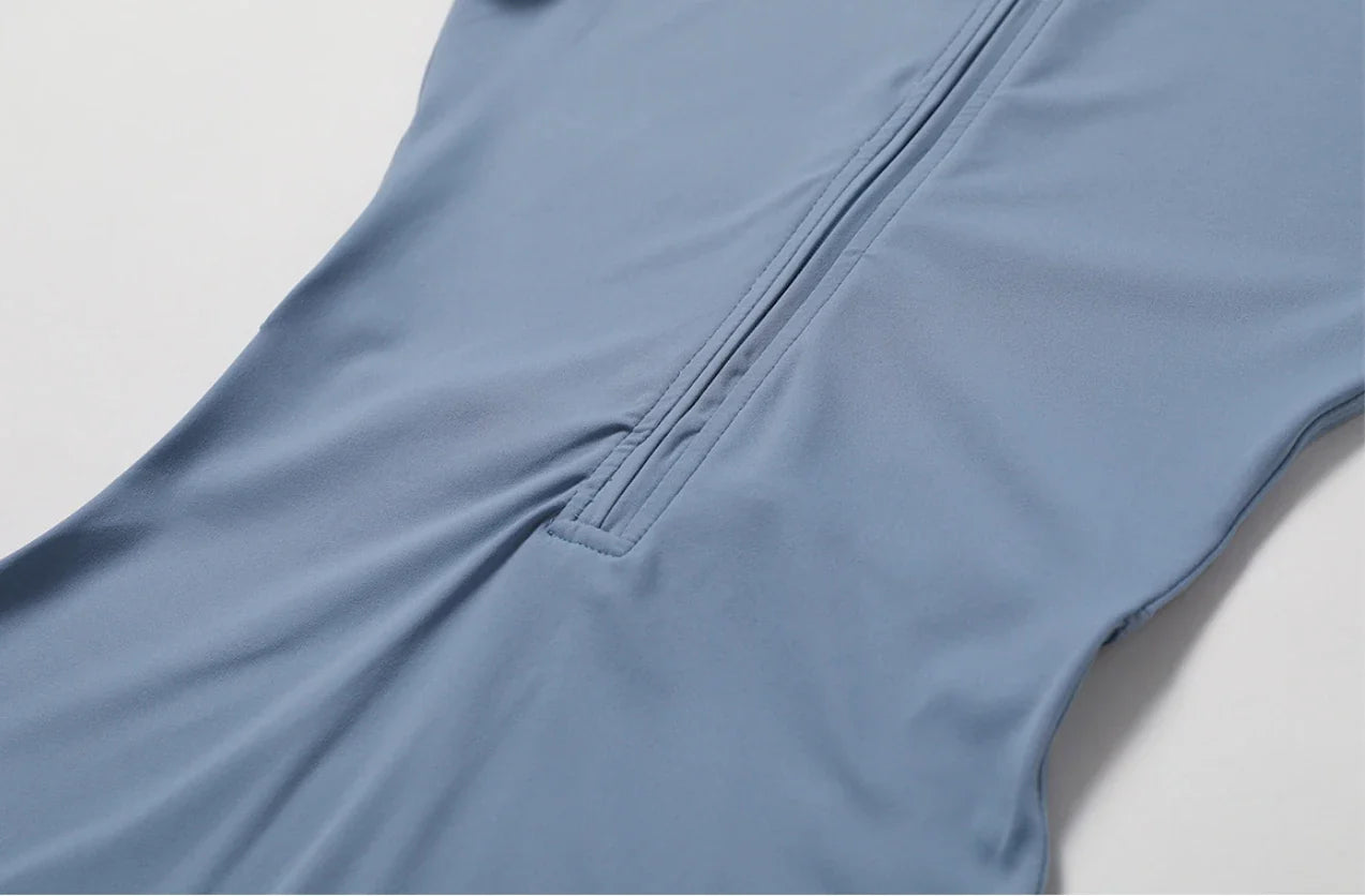 Women Jumpsuit Half Zip Tight Fit