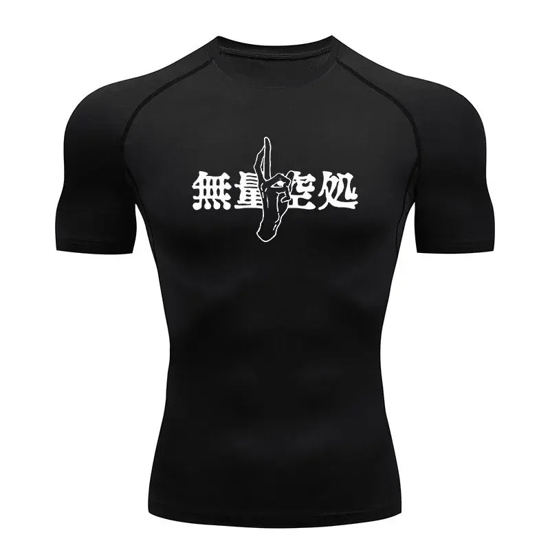 Men’s Anime-Inspired Compression Performance T-Shirt