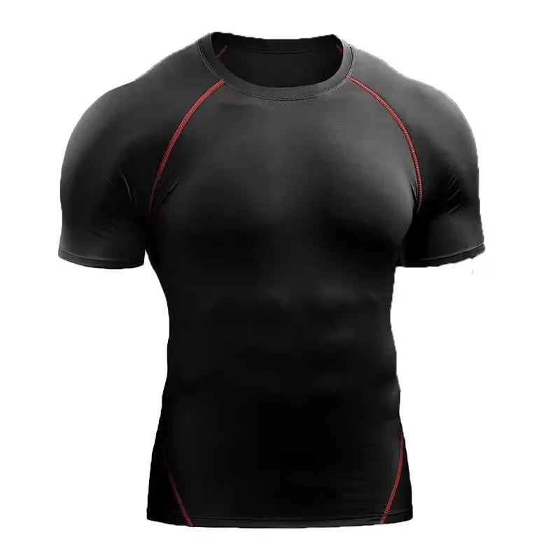 Men’s Quick-Dry Compression Training T-Shirt – Short Sleeve