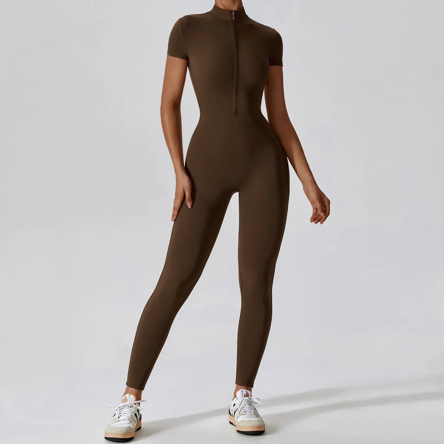 Women Jumpsuit Zipper Yoga Suit