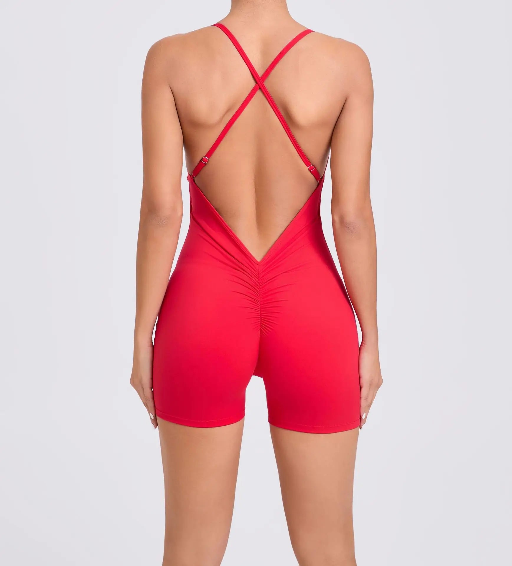 Women Yoga Set Shorts Jumpsuit