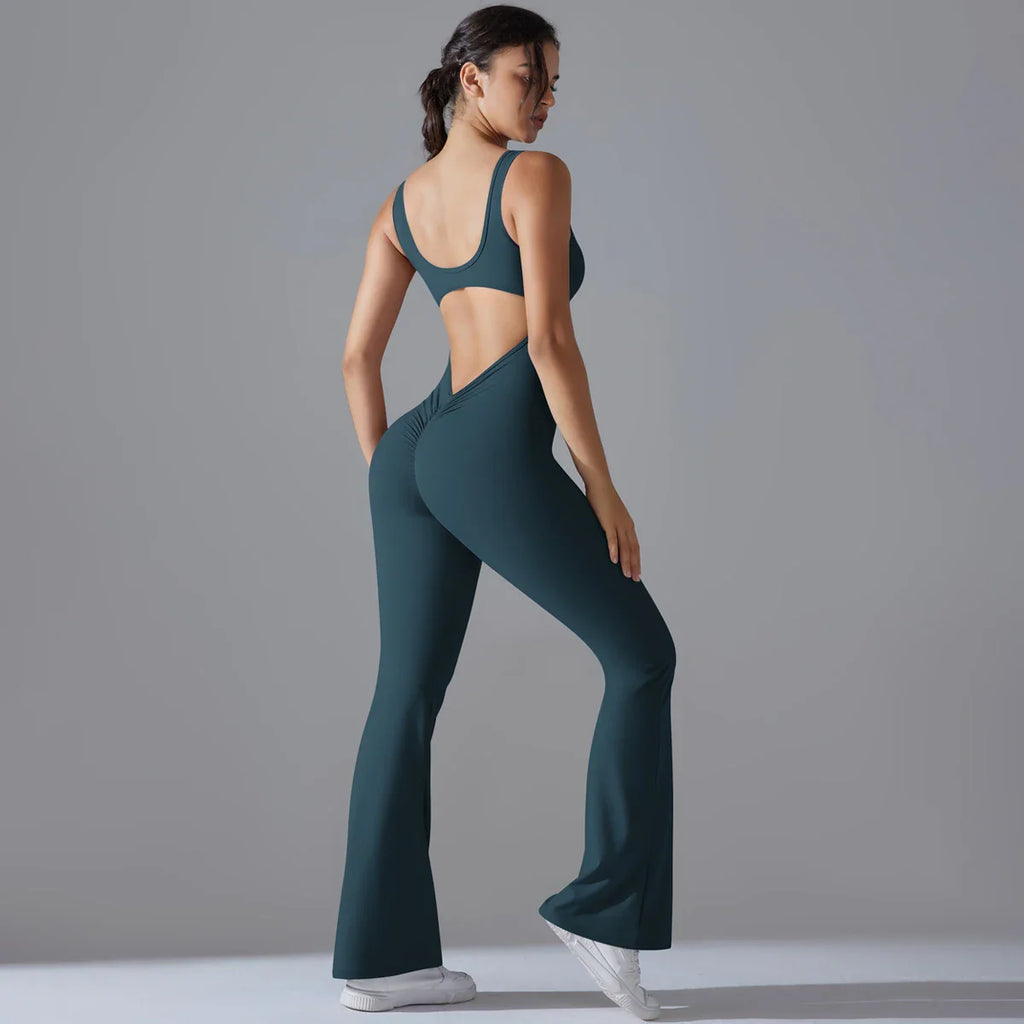 Women Jumpsuit Backless Fitness Suit
