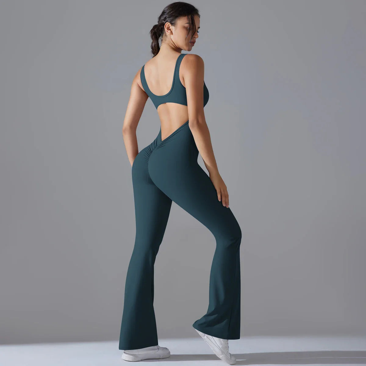 Women Jumpsuit Backless Fitness Suit