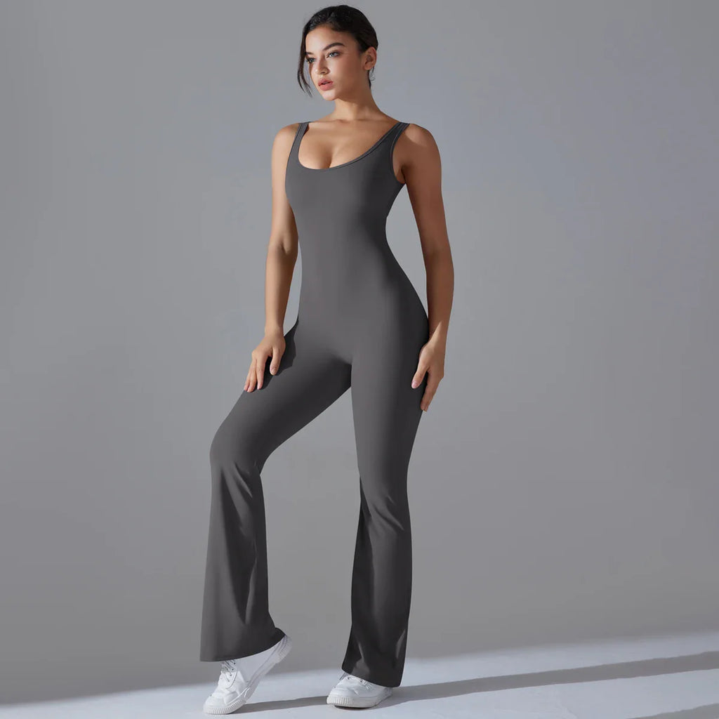 Women Jumpsuit Backless Fitness Suit