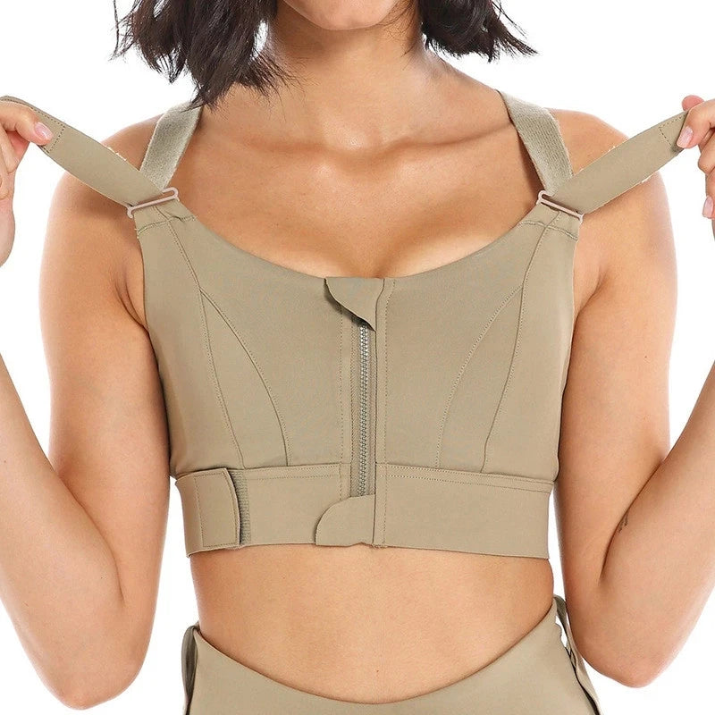 ForceZip Training Bra — Front Zip, Full Support, No Excuses