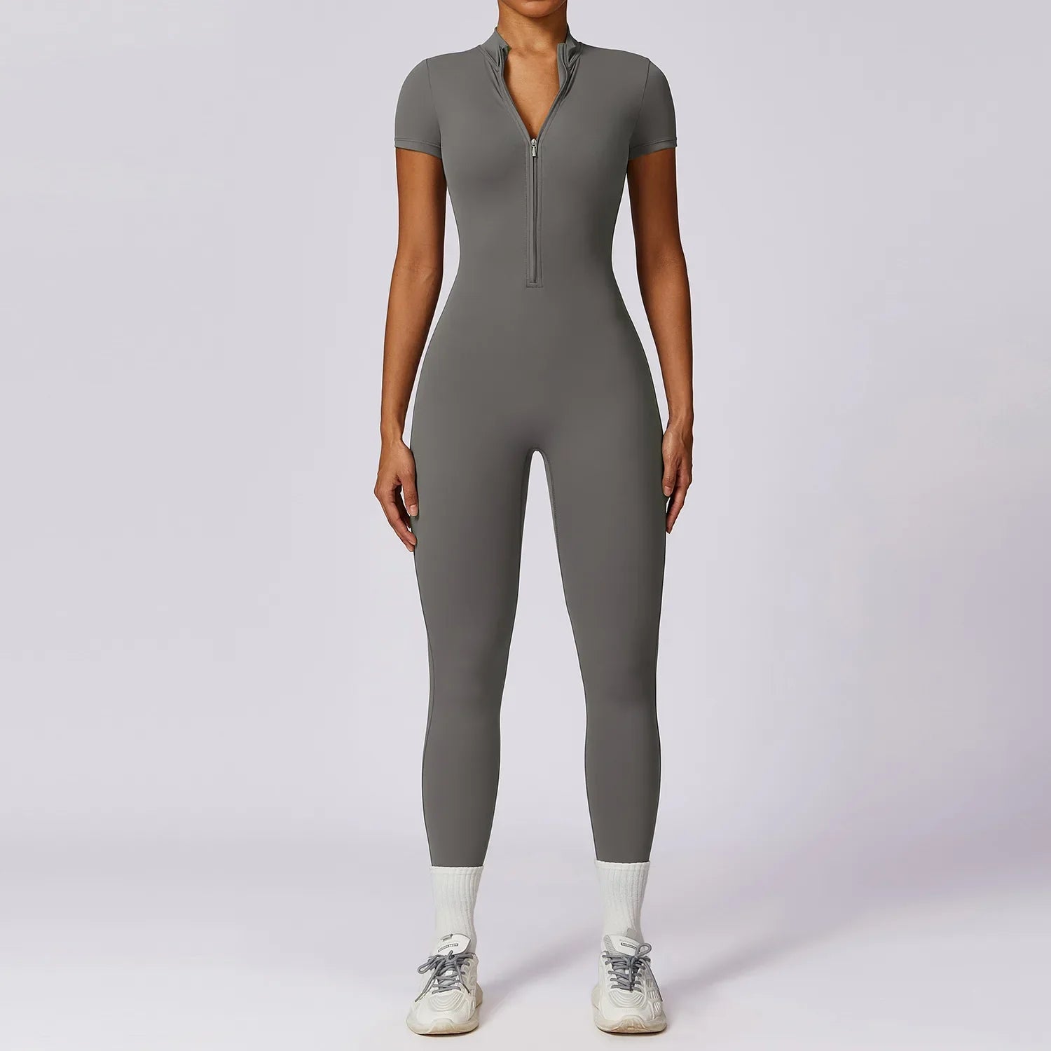 Women Jumpsuit Zipper Yoga Suit
