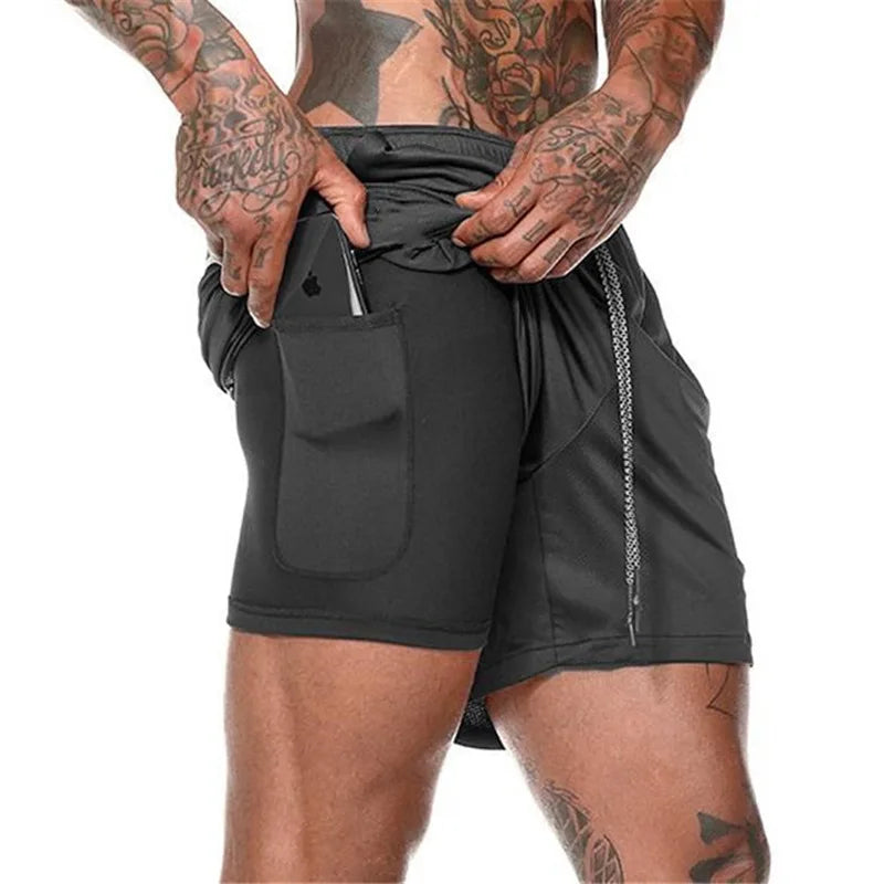 Men’s 2-in-1 Quick-Dry Running & Training Shorts