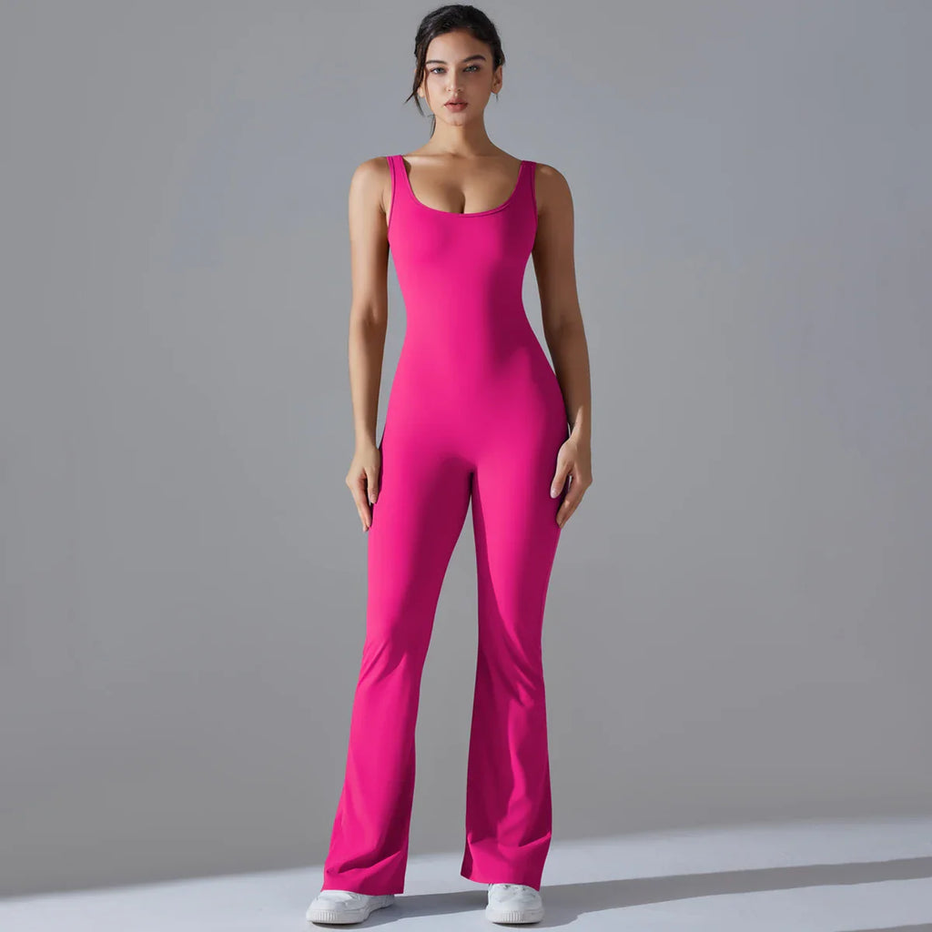 Women Jumpsuit Backless Fitness Suit