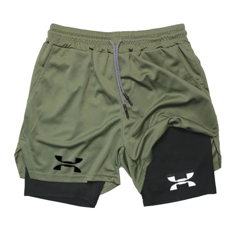 Men’s 2-in-1 Quick-Dry Running & Training Shorts