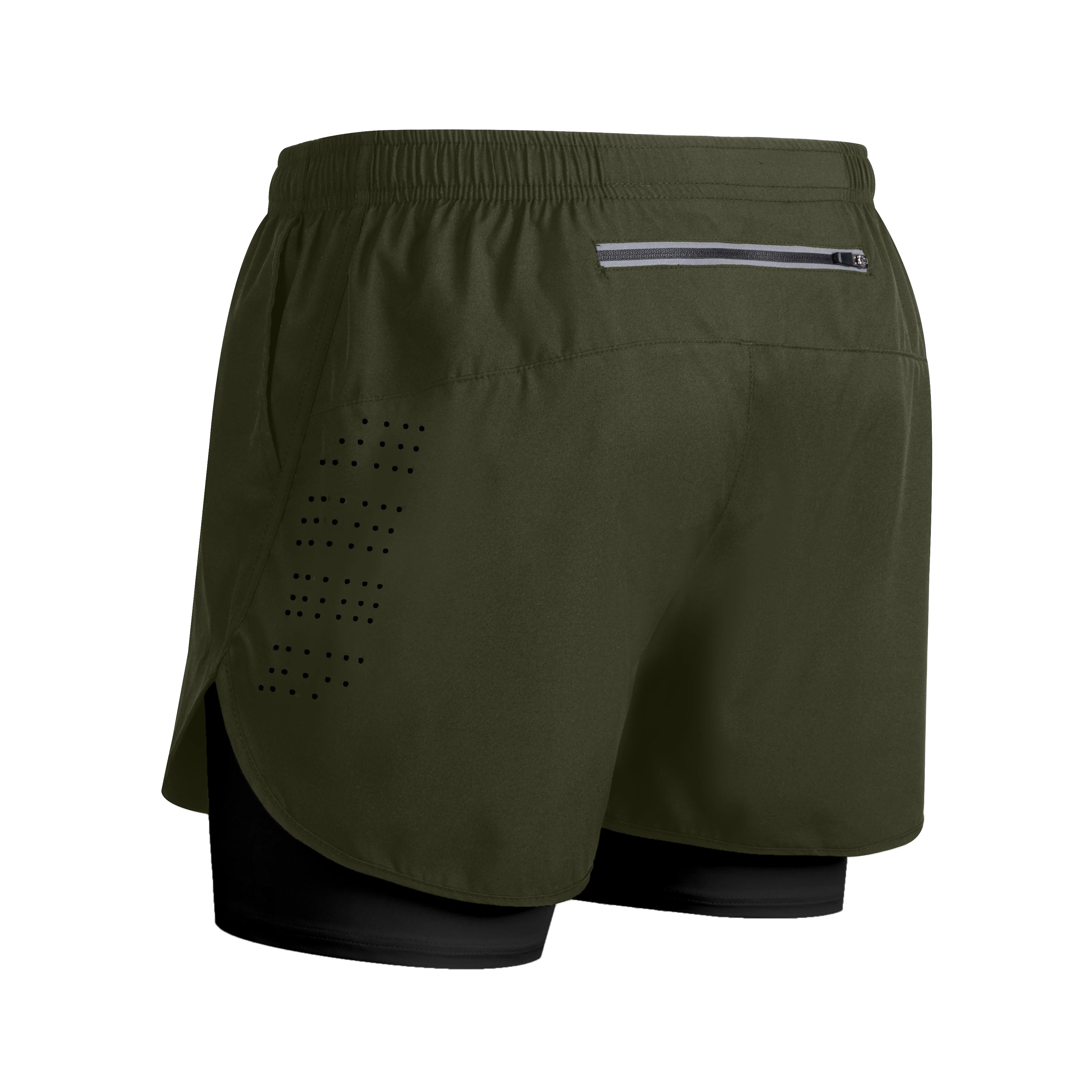 Men’s Quick-Dry Double-Layer Training Shorts – Black
