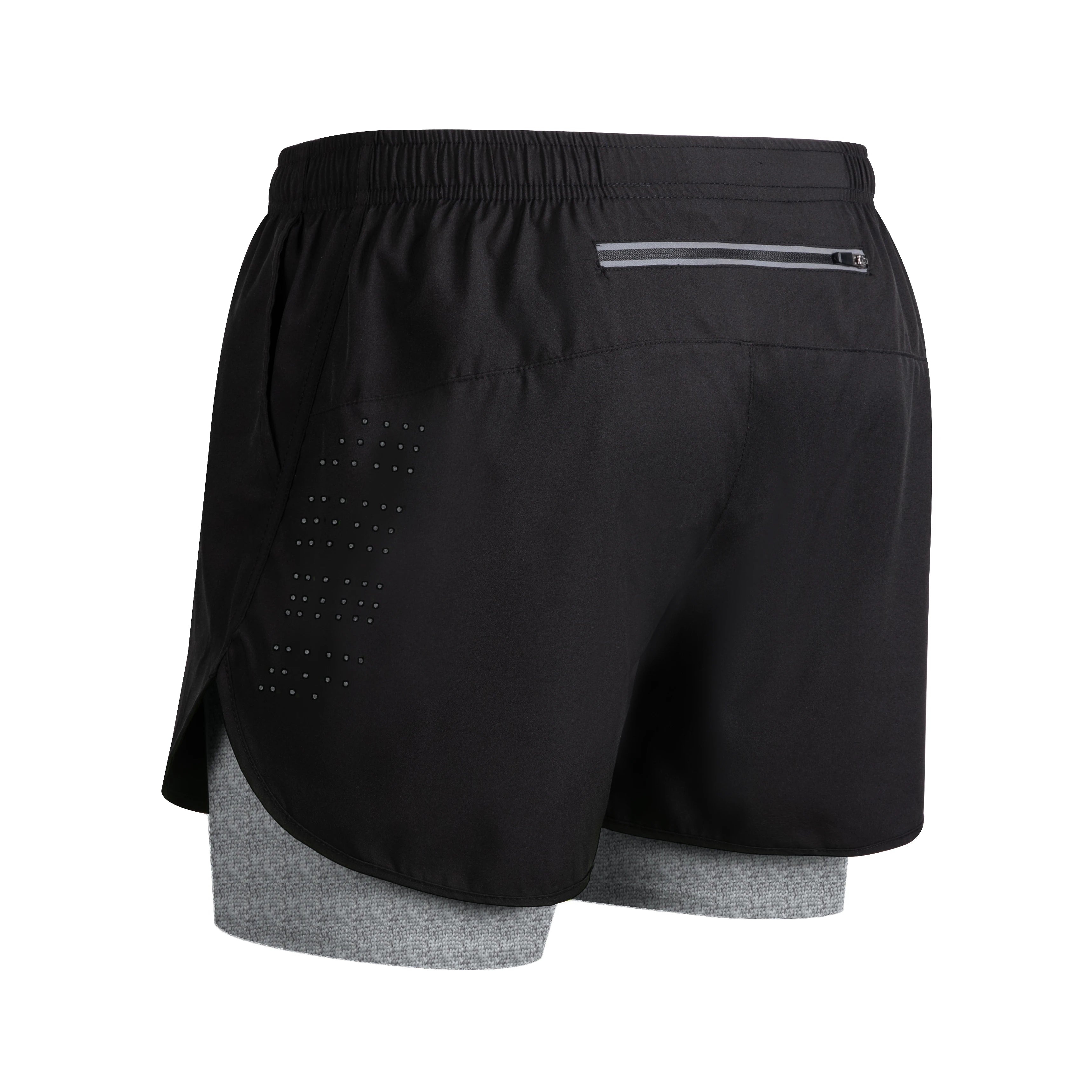 Men’s Quick-Dry Double-Layer Training Shorts – Black