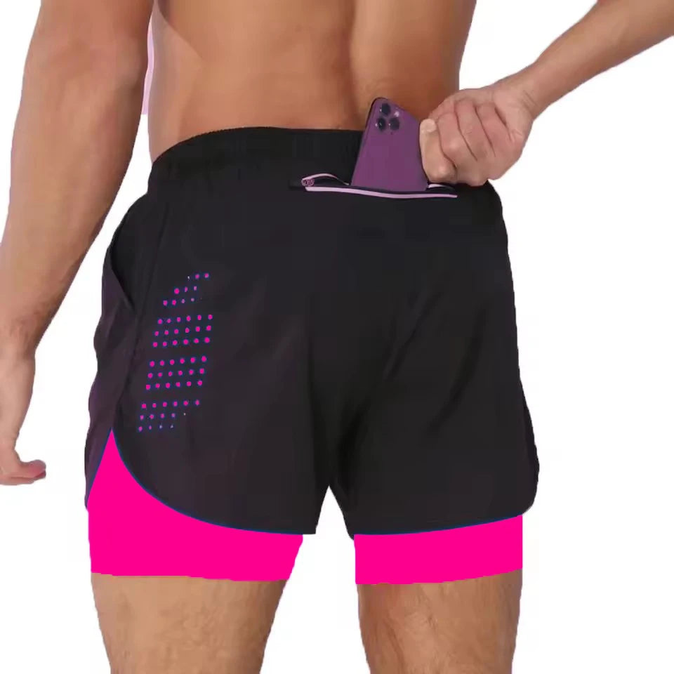 Men’s 2-in-1 Quick-Dry Double-Layer Training Shorts
