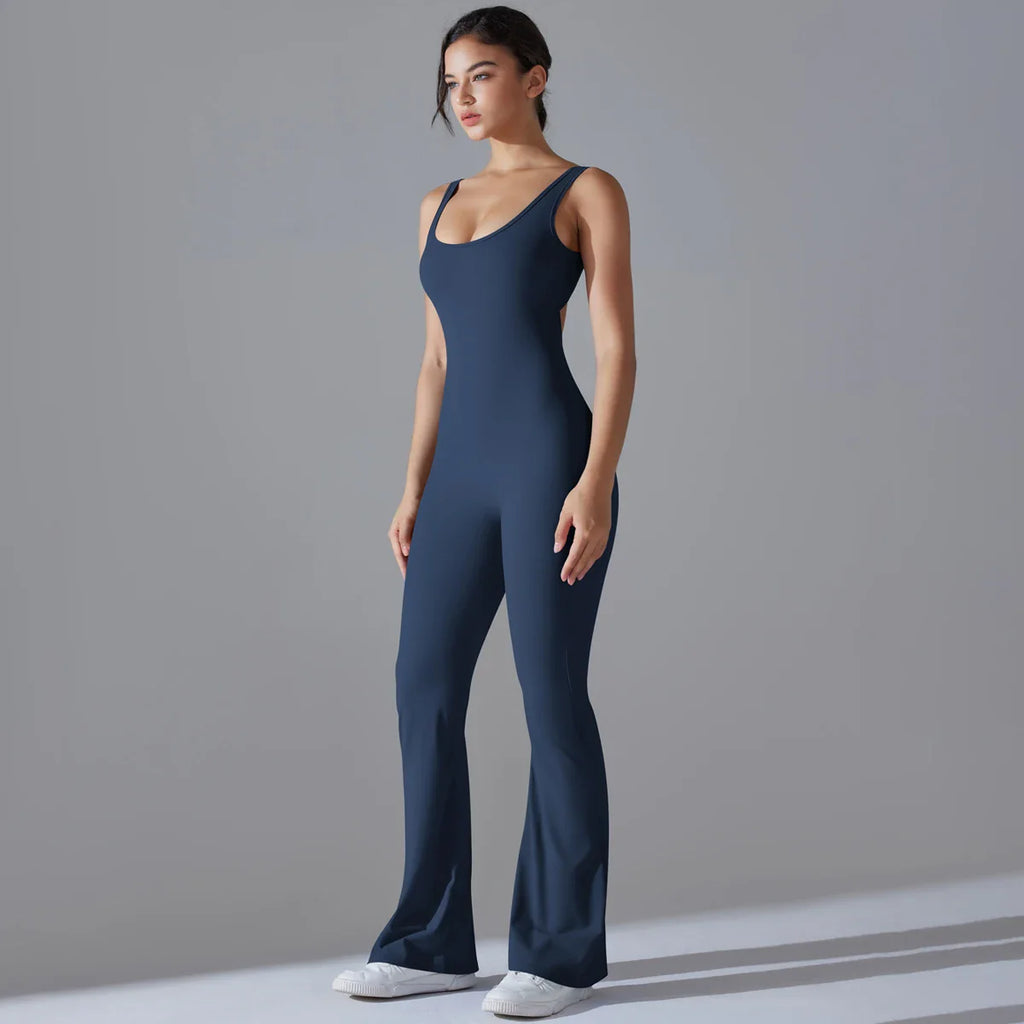 Women Jumpsuit Backless Fitness Suit