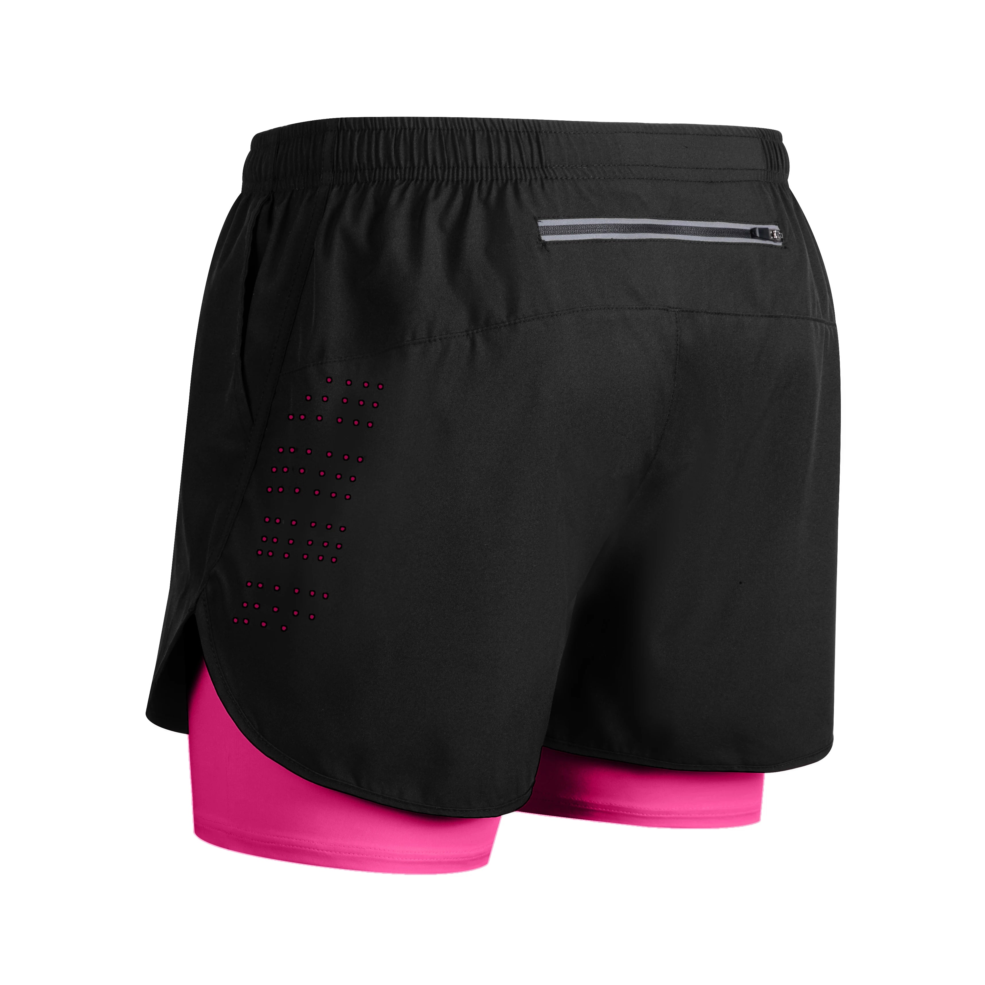 Men’s Quick-Dry Double-Layer Training Shorts – Black